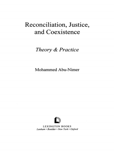 Cover des Buchs: Reconciliation, Justice, and Coexistence