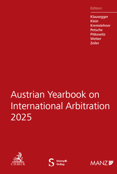 Cover des Buchs: Austrian Yearbook on International Arbitration 2025