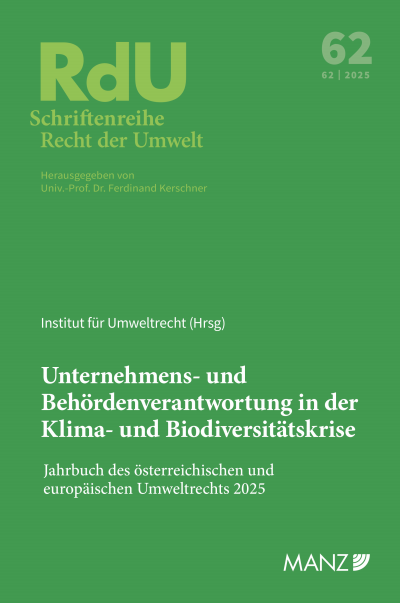 Cover des Buchs: Unternehmens- und Behördenverantwortung in der Klima- und Biodiversitätskrise