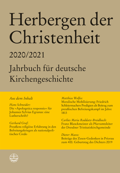 Cover des Buchs: Herbergen der Christenheit 2020/2021