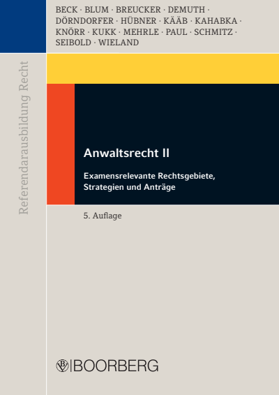 Cover des Buchs: Anwaltsrecht II