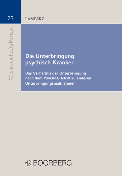 Cover des Buchs: Die Unterbringung psychisch Kranker