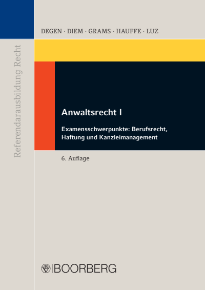 Cover des Buchs: Anwaltsrecht I