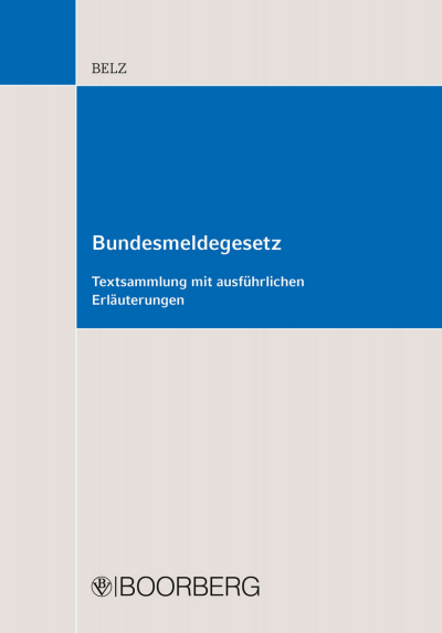 Cover des Buchs: Bundesmeldegesetz