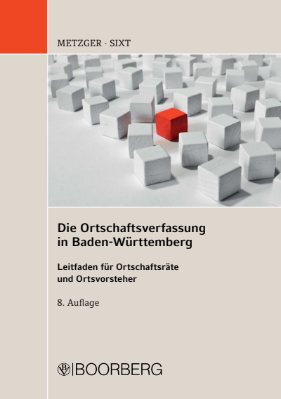 Cover of book: Die Ortschaftsverfassung in Baden-Württemberg