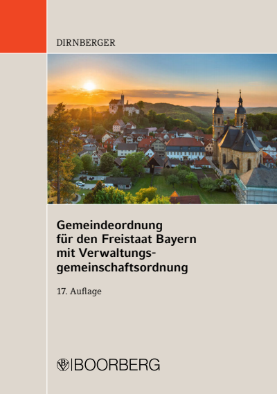 Cover of book: Gemeindeordnung für den Freistaat Bayern mit Verwaltungsgemeinschaftsordnung