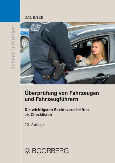 Cover des Buchs: Überprüfung von Fahrzeugen und Fahrzeugführern