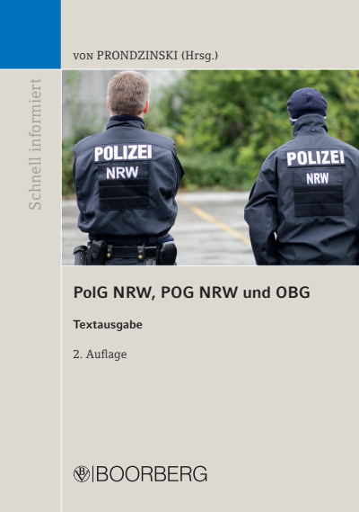 Cover of book: PolG NRW, POG NRW und OBG