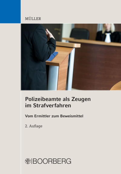 Cover des Buchs: Polizeibeamte als Zeugen im Strafverfahren