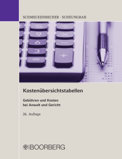 Cover des Buchs: Kostenübersichtstabellen