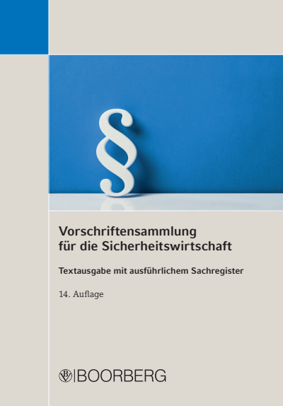 Cover des Buchs: Vorschriftensammlung für die Sicherheitswirtschaft