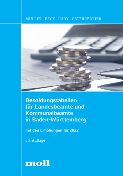 Cover des Buchs: Besoldungstabellen für Landesbeamte und Kommunalbeamte in Baden-Württemberg