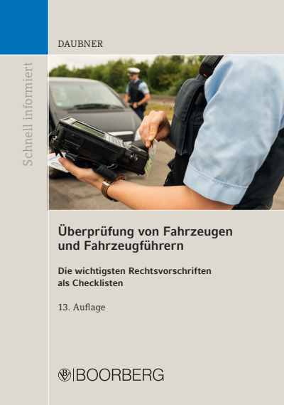Cover des Buchs: Überprüfung von Fahrzeugen und Fahrzeugführern