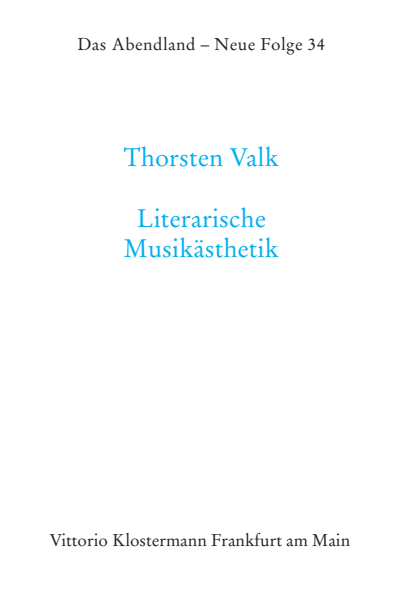 Cover des Buchs: Literarische Musikästhetik