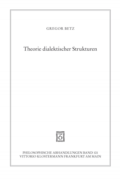 Cover des Buchs: Theorie dialektischer Strukturen