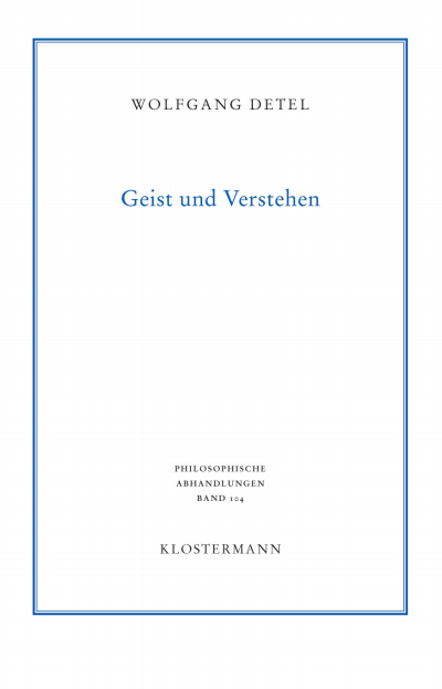 Cover des Buchs: Geist und Verstehen