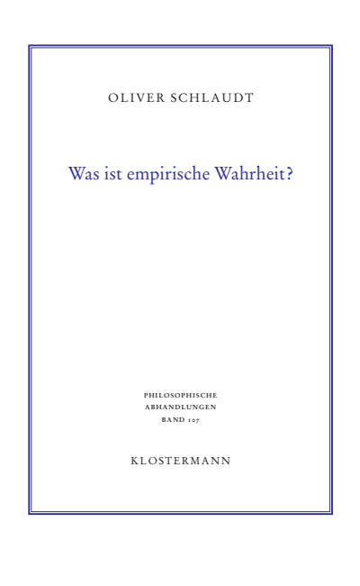 Cover des Buchs: Was ist empirische Wahrheit?