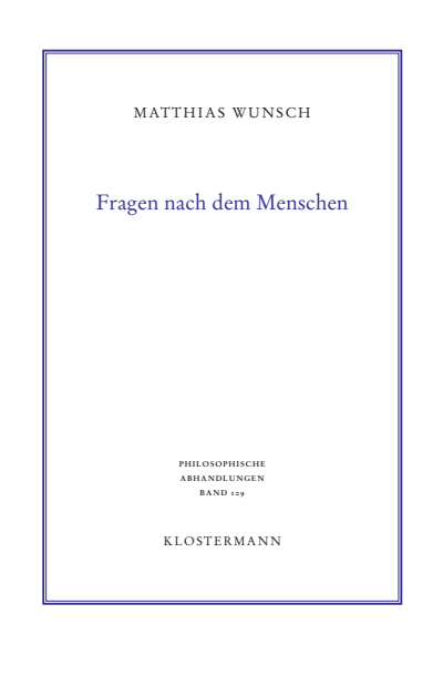 Cover of book: Fragen nach dem Menschen