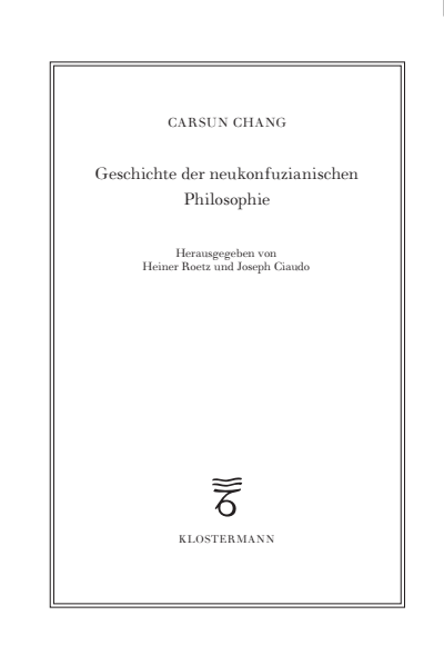 Cover des Buchs: Geschichte der neukonfuzianischen Philosophie