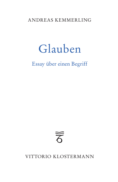 Cover of book: Glauben