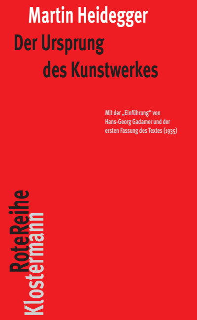 Cover des Buchs: Der Ursprung des Kunstwerkes
