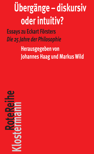 Cover des Buchs: Übergänge – diskursiv oder intuitiv?