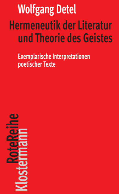 Cover des Buchs: Hermeneutik der Literatur und Theorie des Geistes