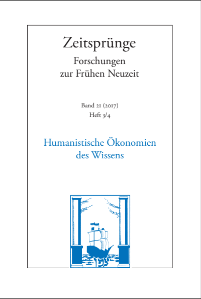 Cover des Buchs: Humanistische Ökonomien des Wissens