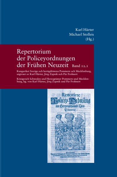 Cover of book: Repertorium der Policeyordnungen der Frühen Neuzeit