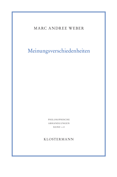 Cover des Buchs: Meinungsverschiedenheiten