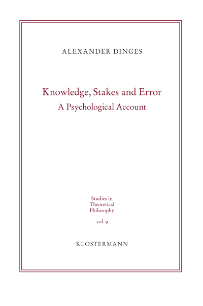 Cover des Buchs: Knowledge, Stakes and Error