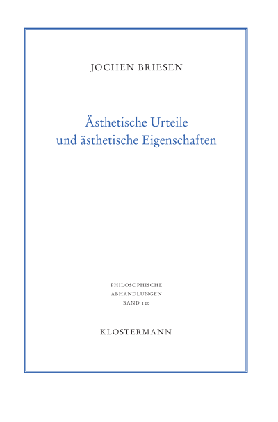 Cover des Buchs: Ästhetische Urteile und ästhetische Eigenschaften