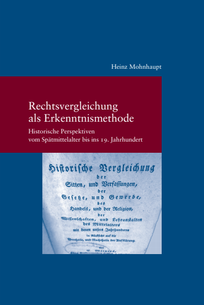 Cover des Buchs: Rechtsvergleichung als Erkenntnismethode