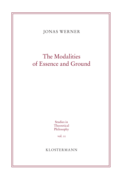 Cover des Buchs: The Modalities of Essence and Ground