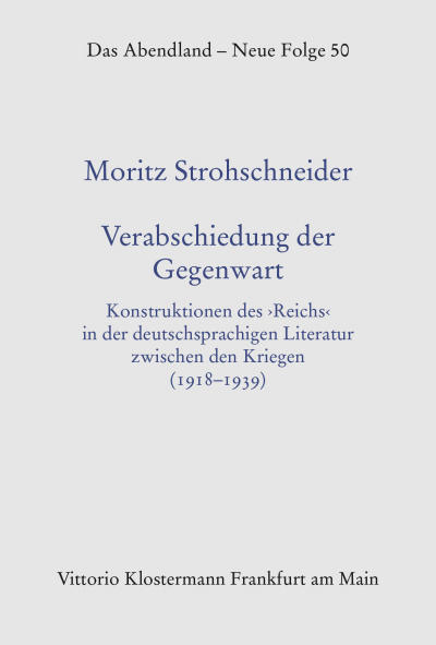 Cover des Buchs: Verabschiedung der Gegenwart