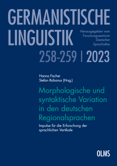 Cover des Buchs: Morphologische und syntaktische Variation in den deutschen Regionalsprachen