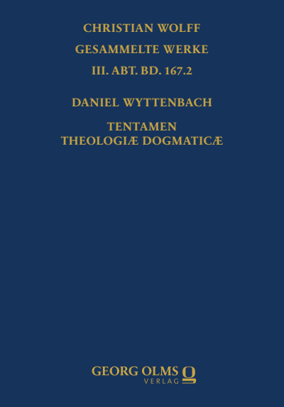 Cover des Buchs: Daniel Wyttenbach: Tentamen Theologiæ Dogmaticæ