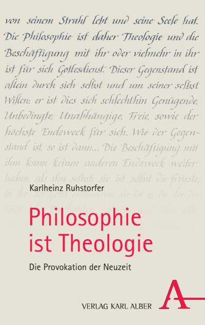 Cover of book: Philosophie ist Theologie