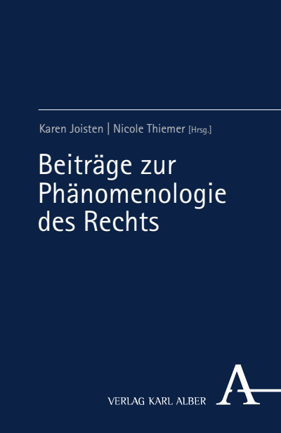 Cover des Buchs: Beiträge zur Phänomenologie des Rechts