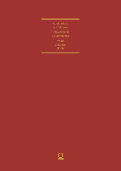 Cover of book: Concordancia Calderoniana / Konkordanz zu Calderón