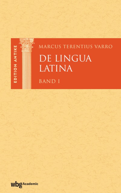 Cover of book: Marcus Terentius Varro: De Lingua Latina