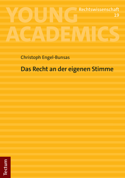 Cover des Buchs: Das Recht an der eigenen Stimme