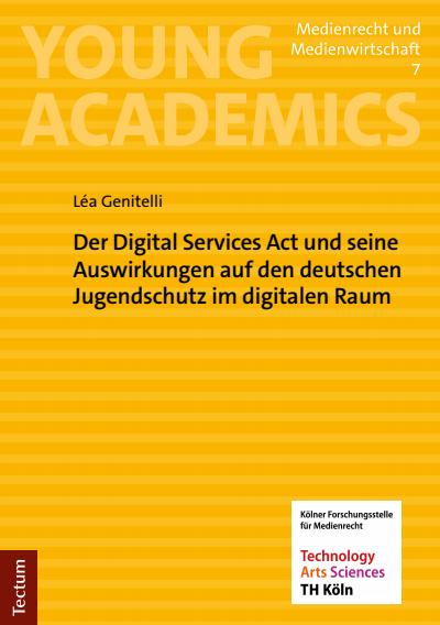 Cover des Buchs: Der Digital Services Act und seine Auswirkungen auf den deutschen Jugendschutz im digitalen Raum