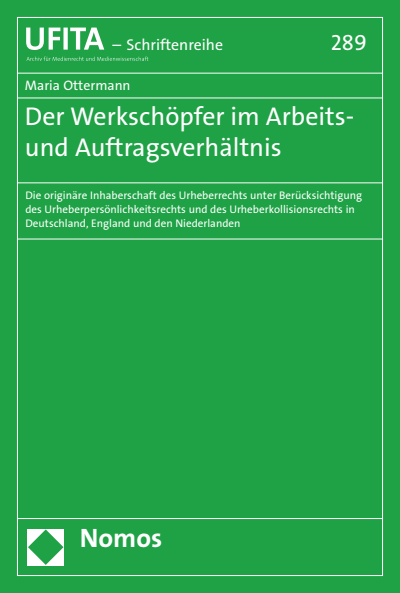 Cover des Buchs: Der Werkschöpfer im Arbeits- und Auftragsverhältnis
