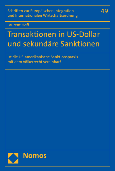 Cover des Buchs: Transaktionen in US-Dollar und sekundäre Sanktionen