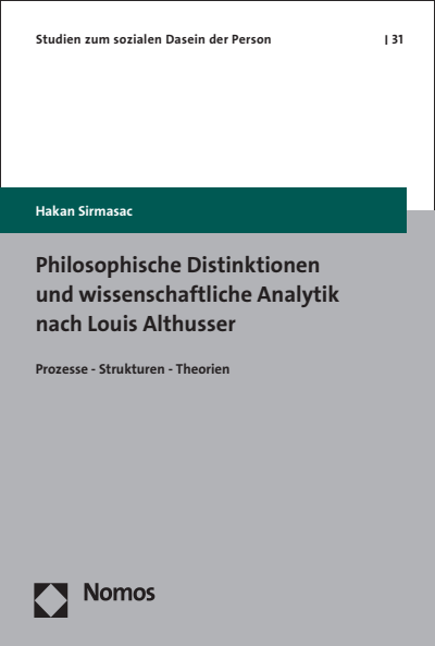 Cover des Buchs: Philosophische Distinktionen und wissenschaftliche Analytik nach Louis Althusser