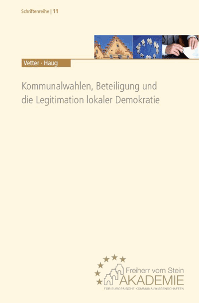 Cover des Buchs: Kommunalwahlen, Beteiligung und die Legitimation lokaler Demokratie