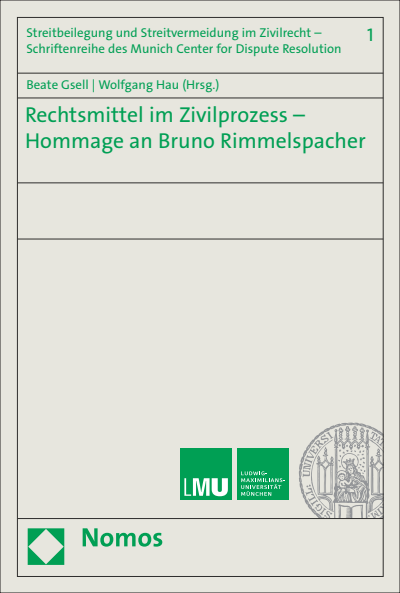 Cover des Buchs: Rechtsmittel im Zivilprozess - Hommage an Bruno Rimmelspacher