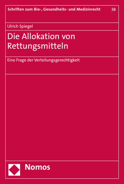 Cover des Buchs: Die Allokation von Rettungsmitteln