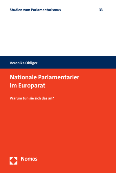 Cover des Buchs: Nationale Parlamentarier im Europarat